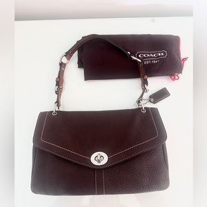 Coach Brown Leather Shoulder Bag, EUC